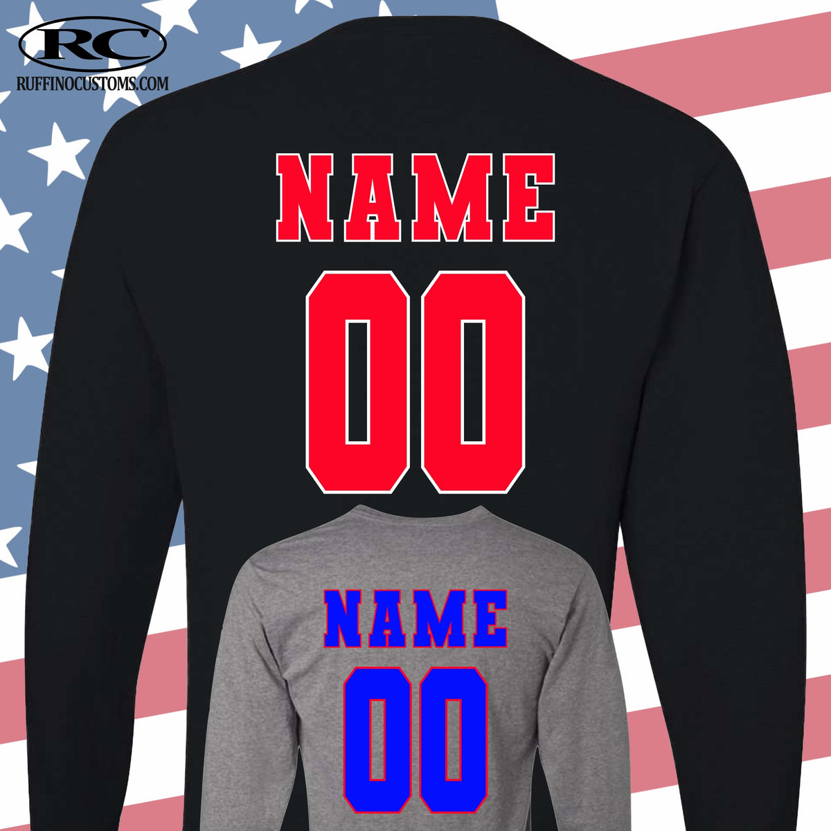 Carmel Rams Football Long Sleeve T Shirt – Ruffino Customs Apparel