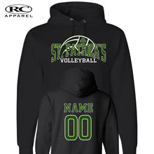 Load image into Gallery viewer, St Patrick's Volleyball Black hoodie
