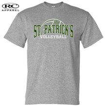Load image into Gallery viewer, St Patrick's Volleyball Gray T shirt