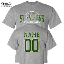 Load image into Gallery viewer, St Patrick's Volleyball Gray T shirt