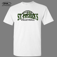 Load image into Gallery viewer, St Patrick's Volleyball White T shirt