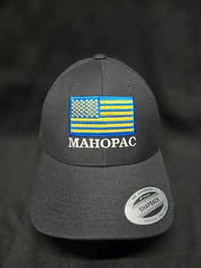 Mahopac embroidered American Flag snapback hat.