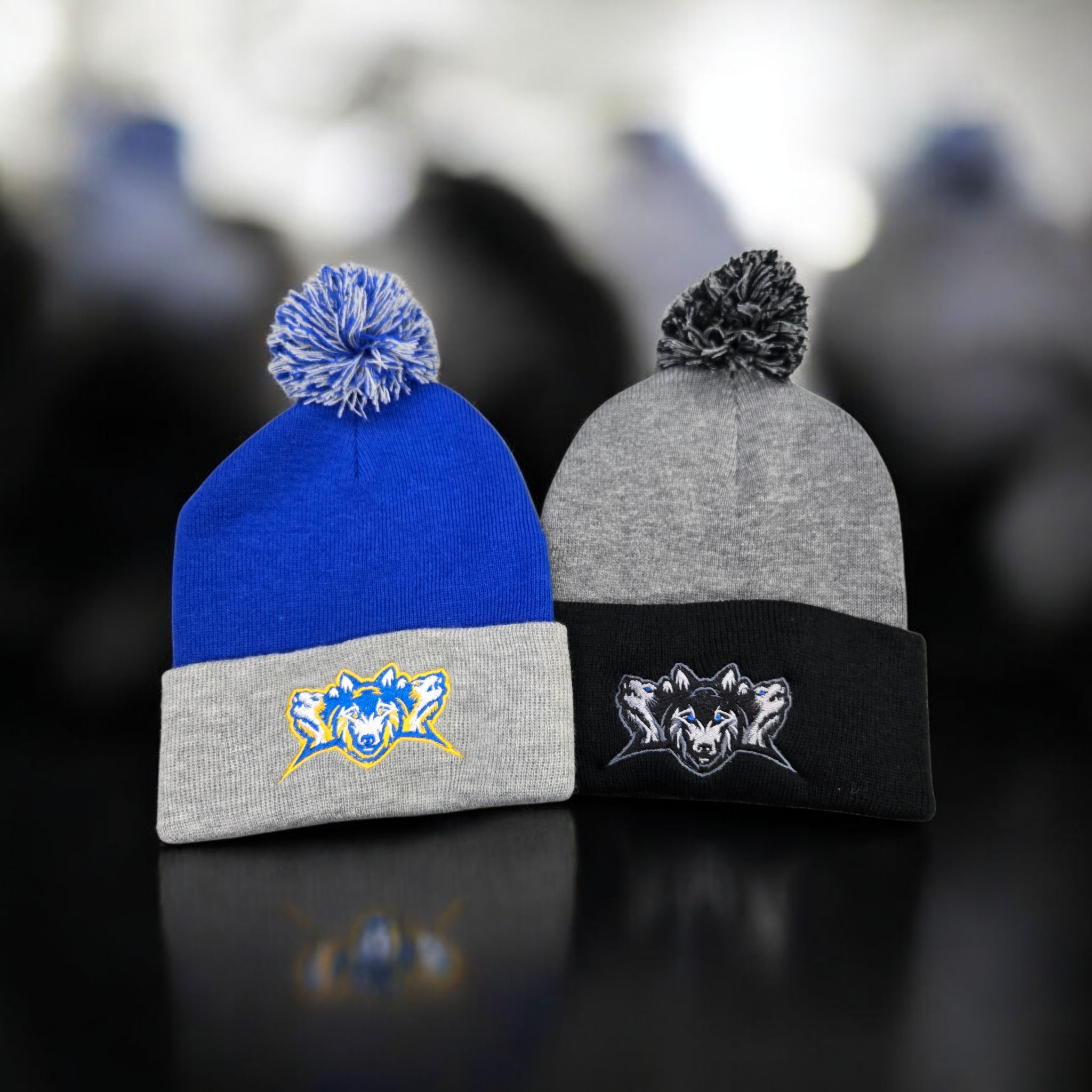 Mahopac Embroidered Pom-Pom Cuffed Beanie – Ruffino Customs Apparel