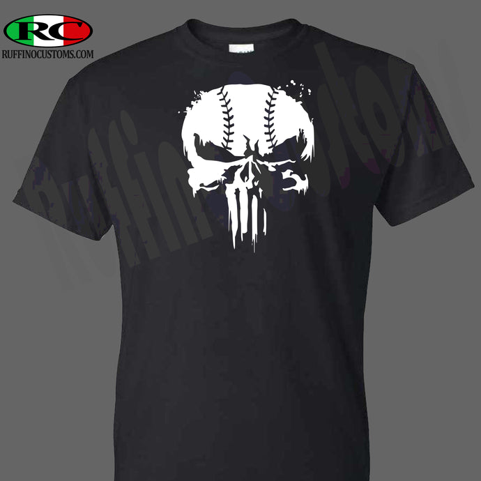 Baseball Punisher Skull TShirt