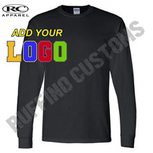 Load image into Gallery viewer, BLACK LONG SLEEVE T SHIRT FULLY CUSTOMIZED OR BLANK