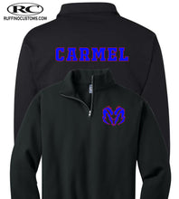 Load image into Gallery viewer, Carmel Rams Adult Quarter Zip Sweatshirt cheer spirit wear
