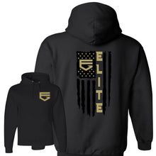 Load image into Gallery viewer, ELITE BLACKOUT AMERICAN FLAG HOODIE