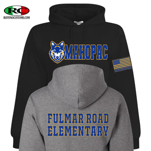 Fulmar Staff Wolfpac Fulmar Road Elementary on back of the Hoodie