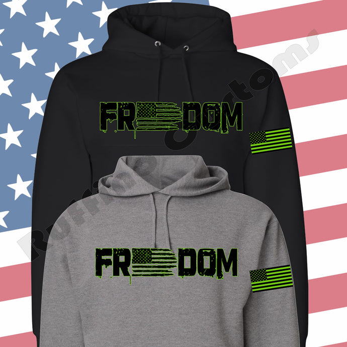 Freedom Distressed American flag hoodie