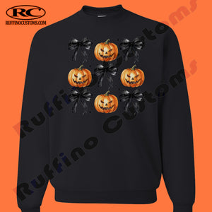 Pumpkins and Bows - Adult Crewneck or Hoodie