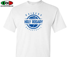 Load image into Gallery viewer, Raiders Holy Rosary Basketball White T-Shirt