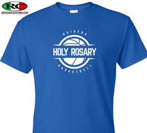 Raiders Holy Rosary Basketball Royal Blue T-Shirt