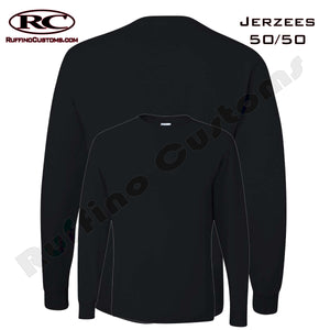 BLACK LONG SLEEVE T SHIRT FULLY CUSTOMIZED OR BLANK