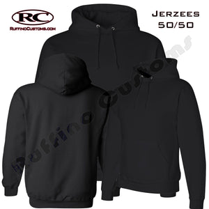 BLACK PULL OVER HOODIE FULLY CUSTOMIZED OR BLANK