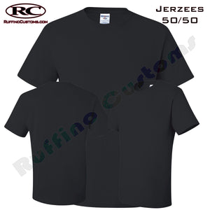 BLACK T SHIRT FULLY CUSTOMIZED OR BLANK