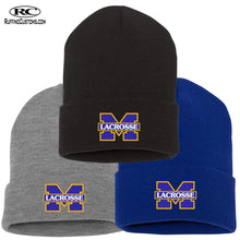 Load image into Gallery viewer, MHS Lacrosse M Cuffed Embroidered Beanie