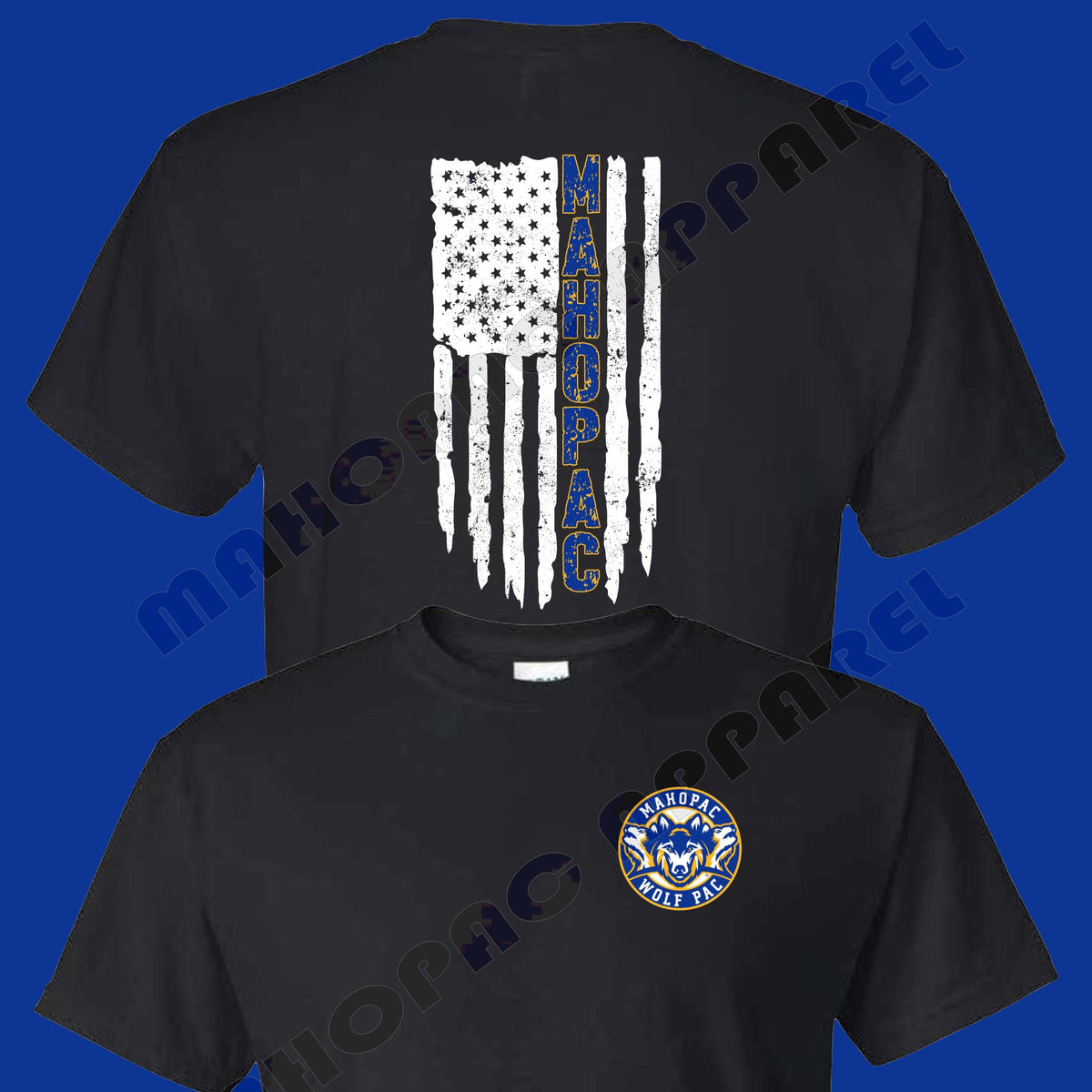 Mahopac Wolf Pac Distressed American flag TShirt – Ruffino Customs Apparel