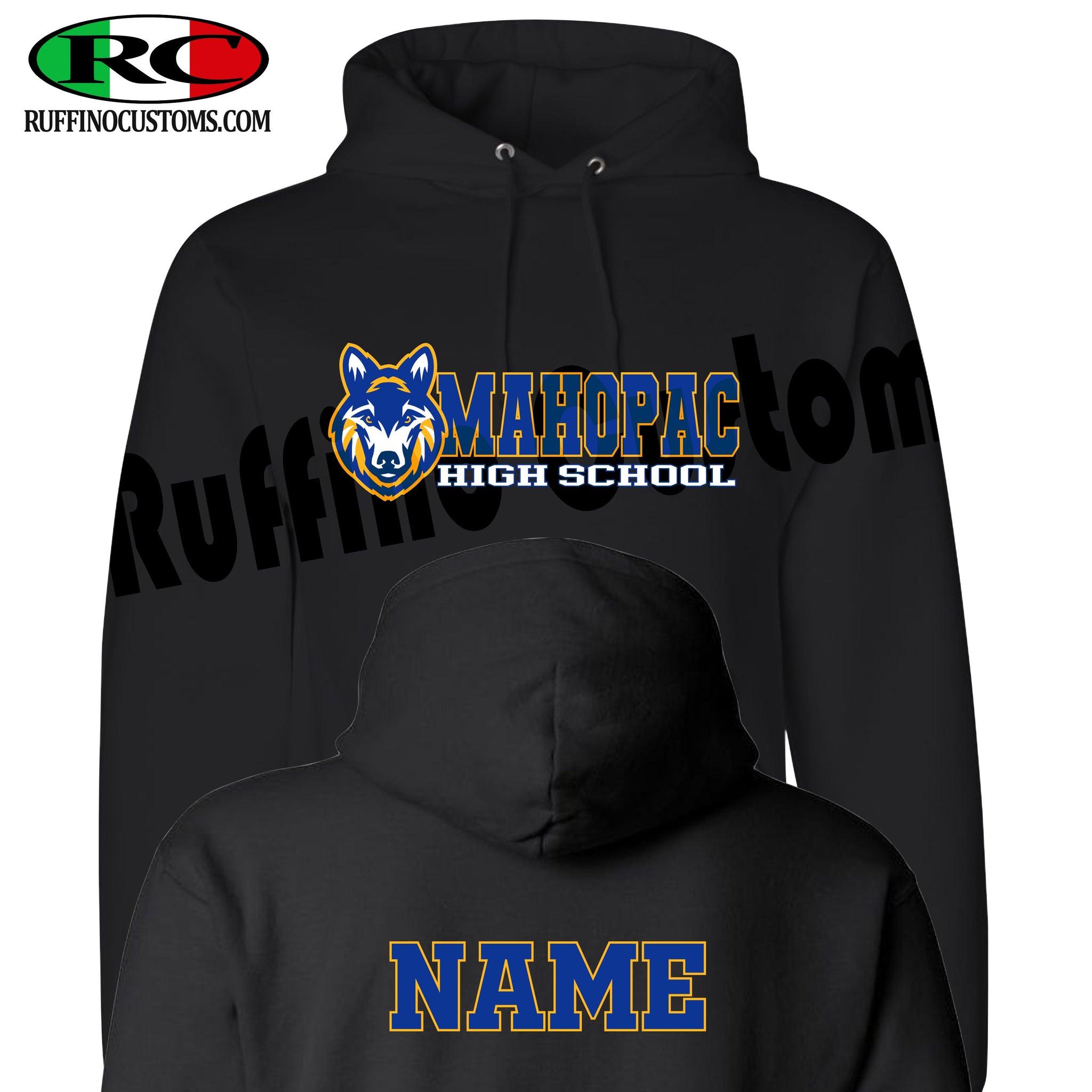 Mhs Wolves MHS Spirit Wear Wolf head hoodie – Ruffino Customs Apparel