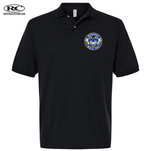 MHS Staff Black Polo Circle logo