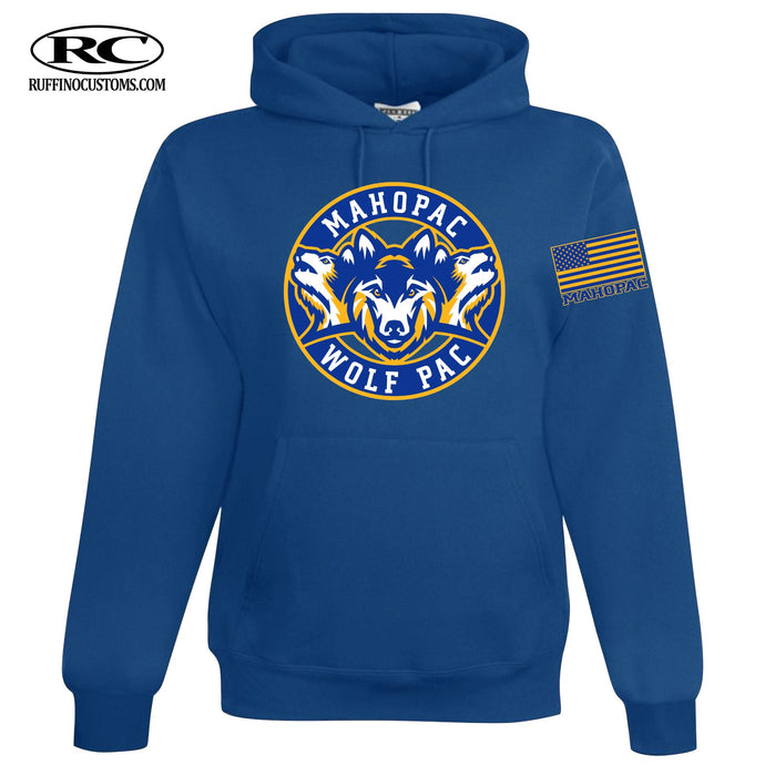 MHS Staff Royal Hoodie circle design
