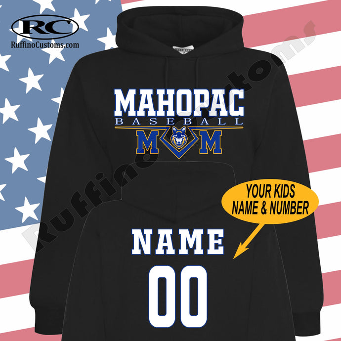 Mahopac Wolfpac Custom Baseball Mom Hoodie