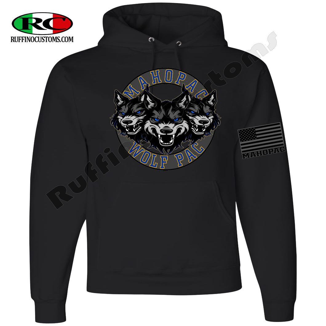 Mahopac Scary Wolf Pac Blackout  Hoodie