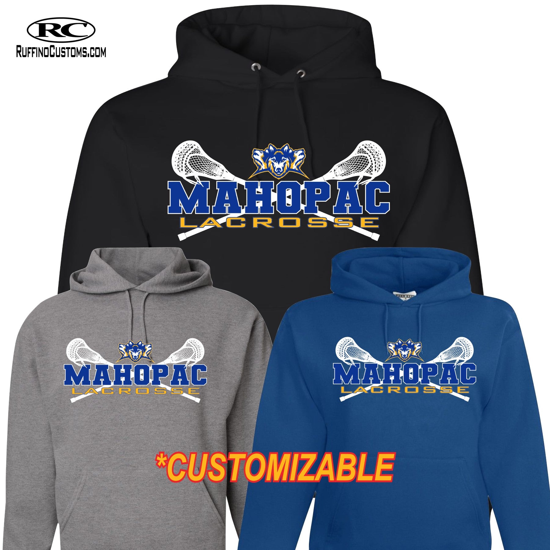 Mhs Wolves MHS Lacrosse 3headed wolf Hoodie – Ruffino Customs Apparel