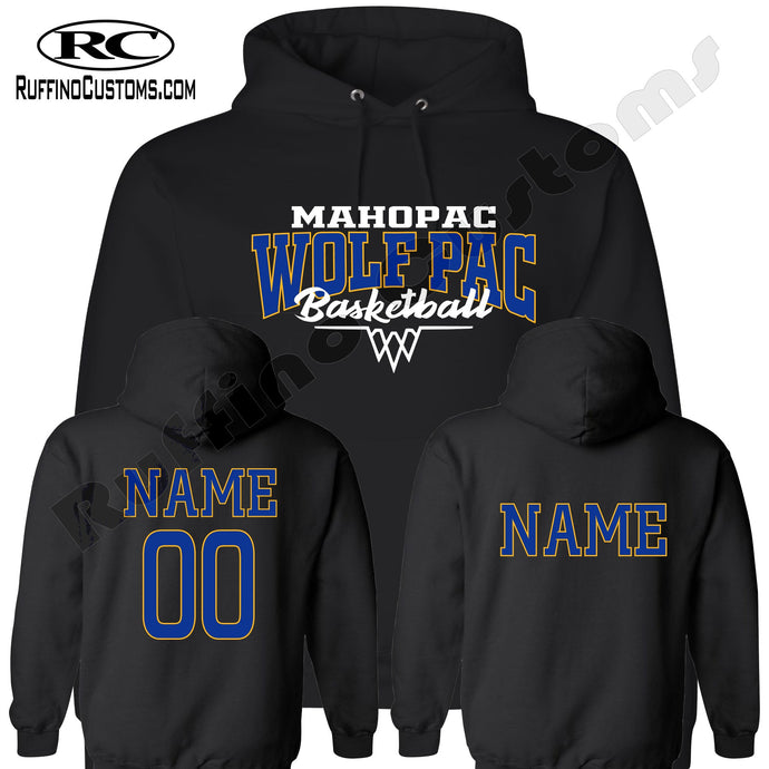 Mahopac Wolf Pac Basketball Hoodie 1
