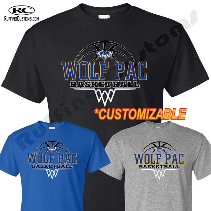 Mahopac Wolf Pac Basketball T shirt 2