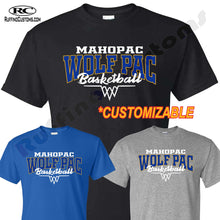 Load image into Gallery viewer, Mahopac Wolf Pac Basketball T shirt 1