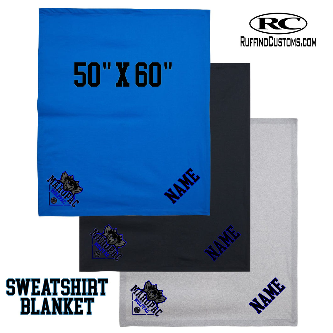 MAHOPAC BLACKOUT WOLFPAC SWEATSHIRT BLANKET