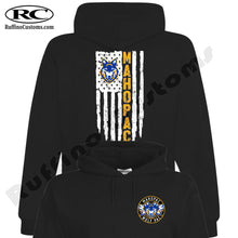 Load image into Gallery viewer, Mahopac Wolfpac Distressed American flag Hoodie