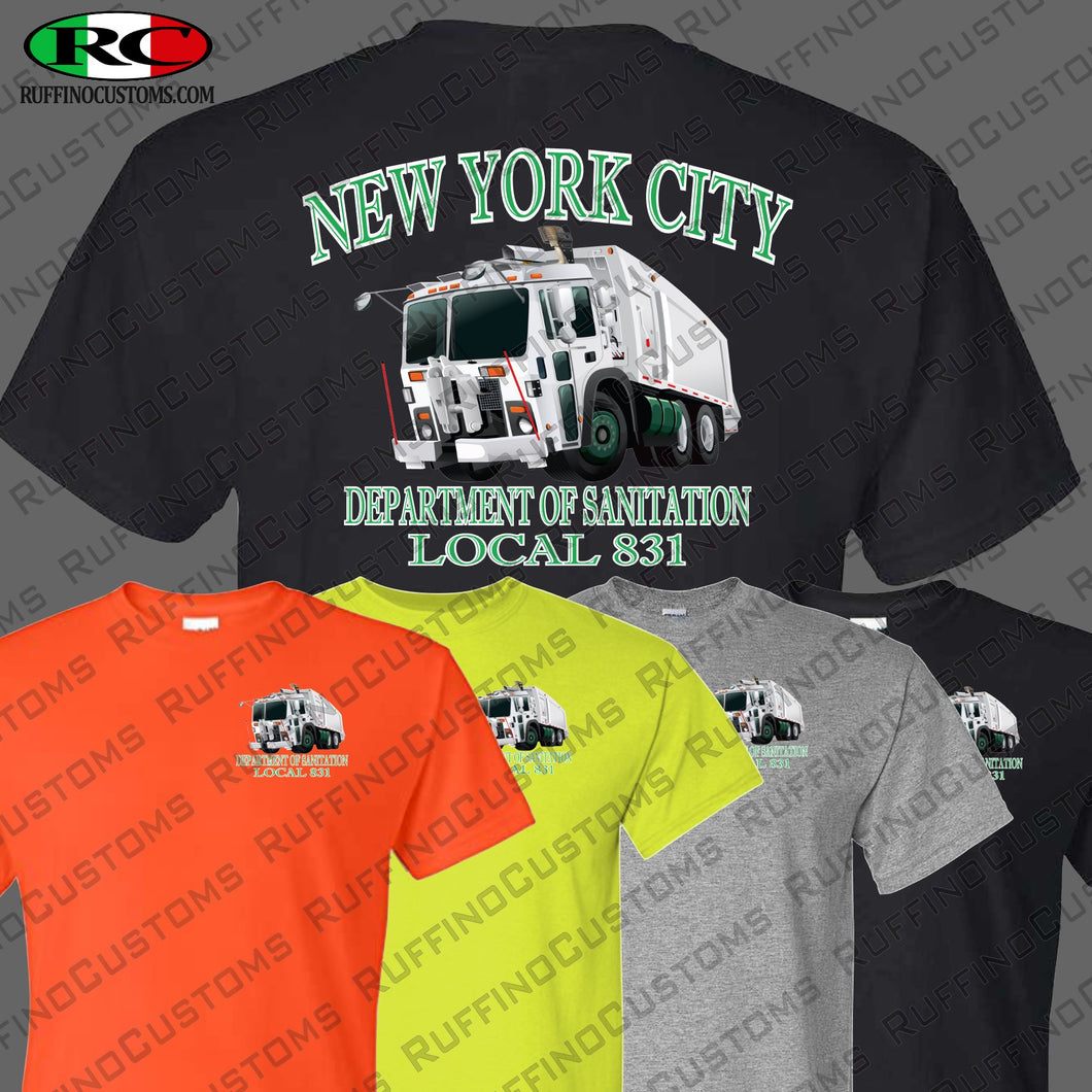 DSNY  New York City Sanitation T Shirt Local 831