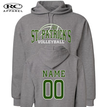 Load image into Gallery viewer, St Patrick&#39;s Volleyball Gray Hoodie