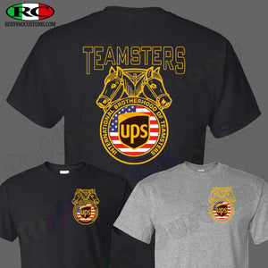 UPS Teamsters Union American Flag T-Shirt