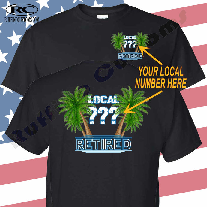 Retired Custom Palm Tree Union T Shirt