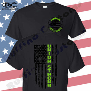 Union Strong Distressed Flag T Shirt