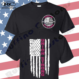 Union Strong Distressed Flag T Shirt