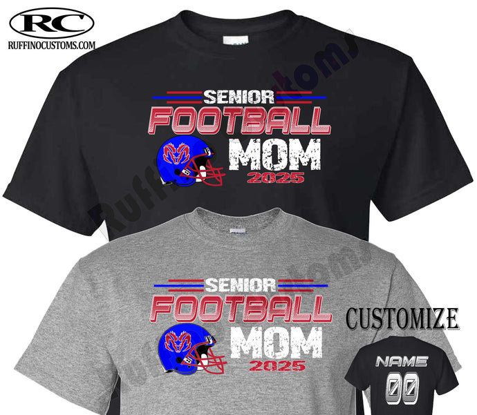 Carmel Rams Senior Football mom t-shirt 2025