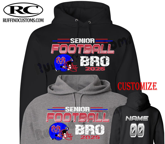Carmel Rams Senior Football Bro hoodie 2025