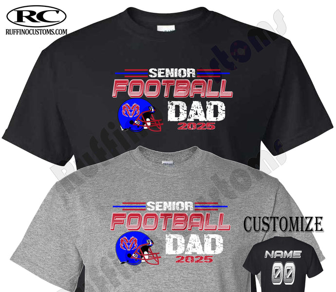 Carmel Rams Senior Football Dad t-shirt 2025