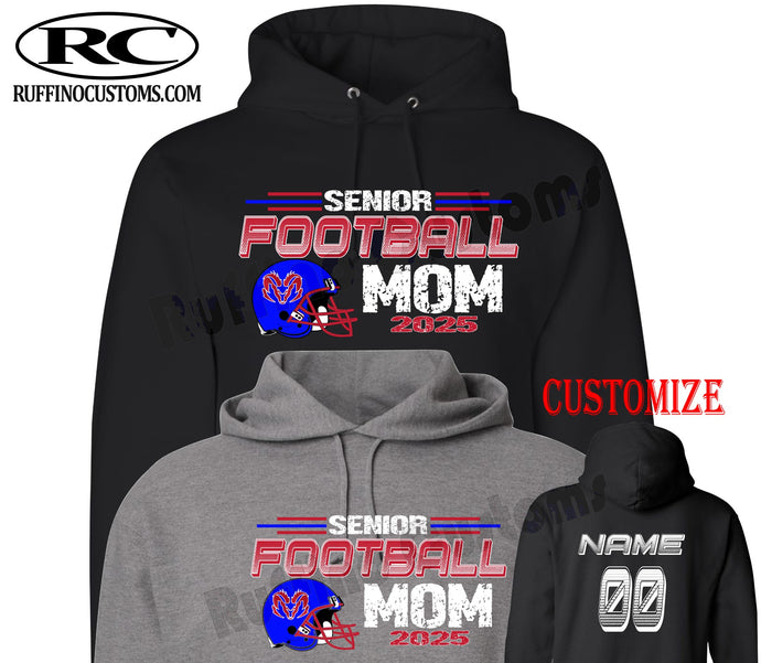 Carmel Rams Senior Football Mom Hoodie 2025