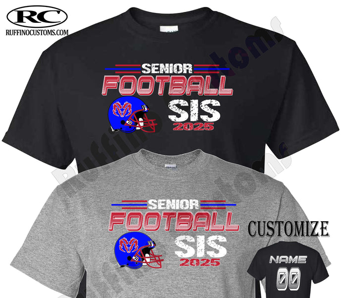 Carmel Rams Senior Football Sis t-shirt 2025