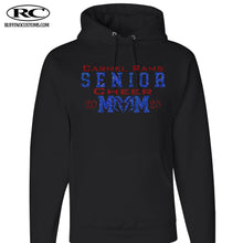 Load image into Gallery viewer, Carmel Rams Senior cheer mom glitter hoodie