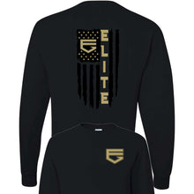 Load image into Gallery viewer, ELITE BLACKOUT AMERICAN FLAG LONG SLEEVE T-SHRIT