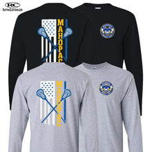 Load image into Gallery viewer, MHS Lacrosse American Flag Long Sleeve T-Shirt