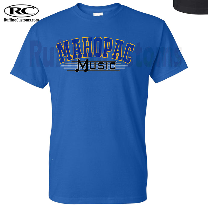 Mahopac Music royal tshirt