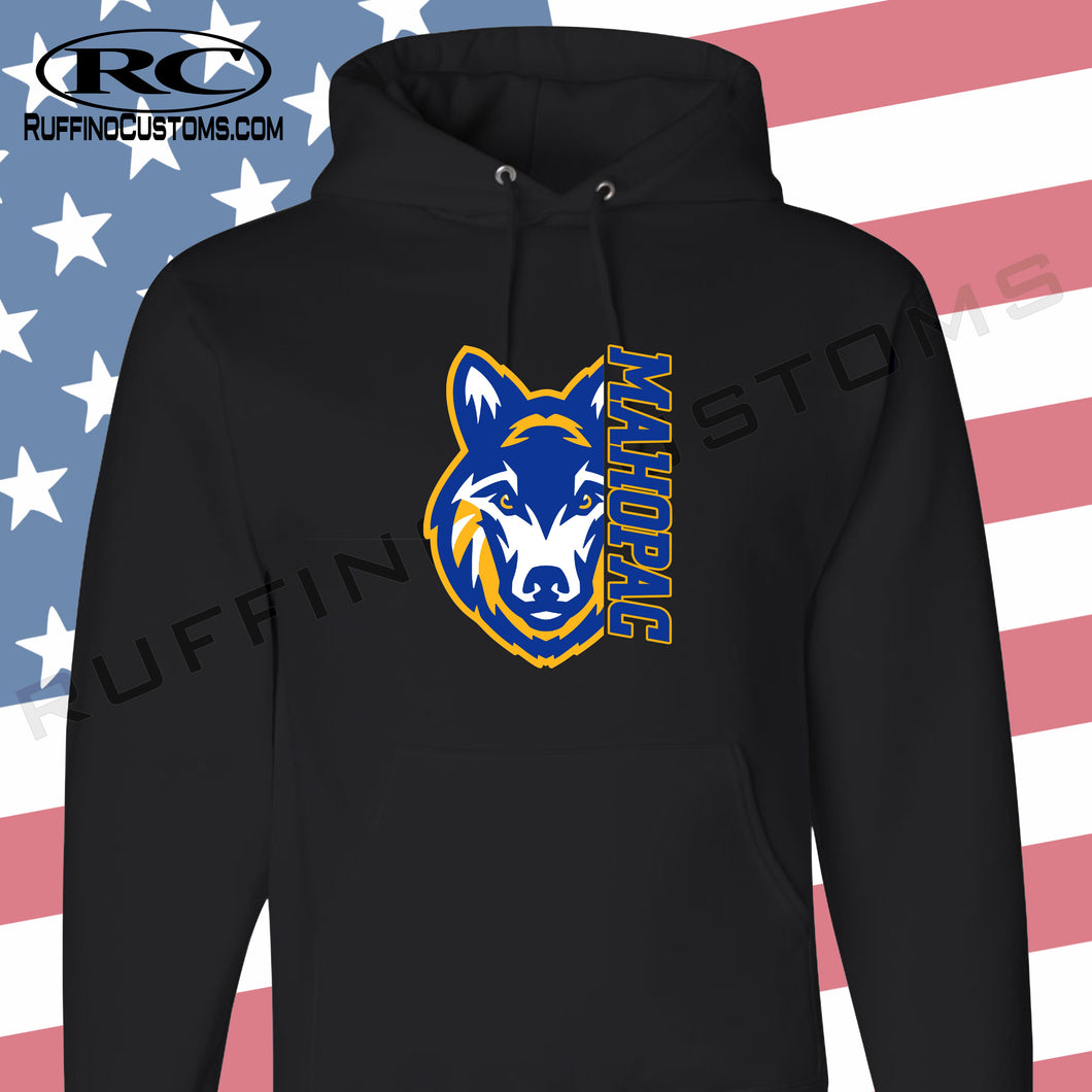 Mahopac Wolf head Hoodie