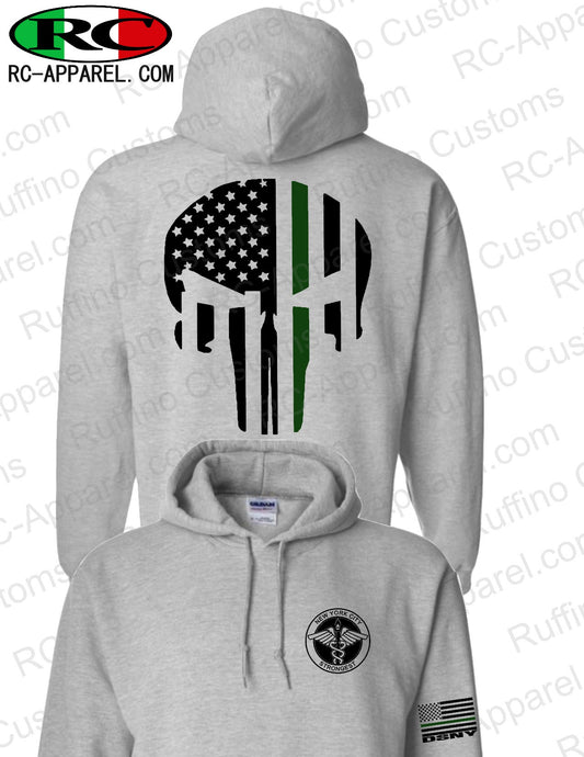 DSNY Punisher Green Line Hoodie