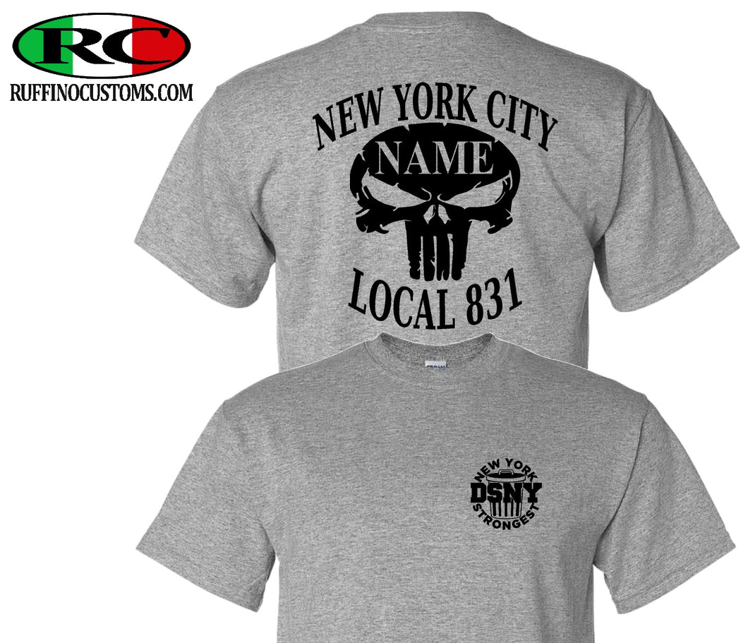 Customized DSNY Garage Location OR Name T-Shirt | Sanitation | Local 831